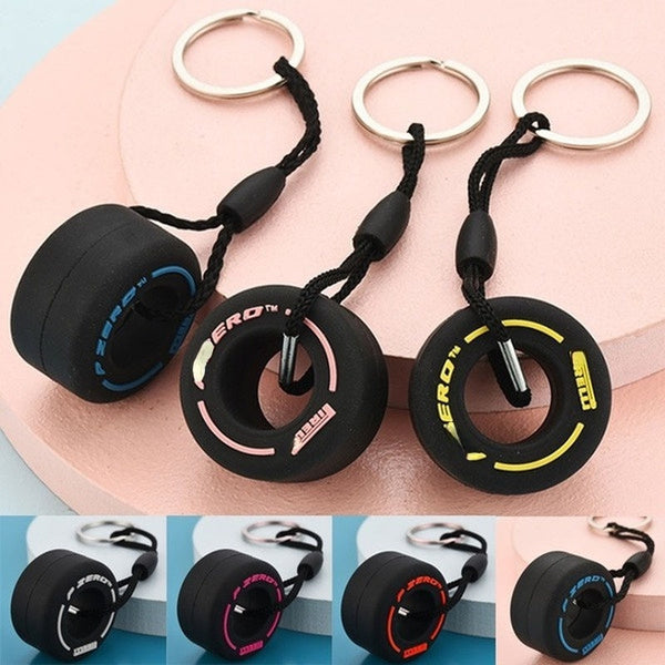 Creative F1 Tire Keychain Rubber Small