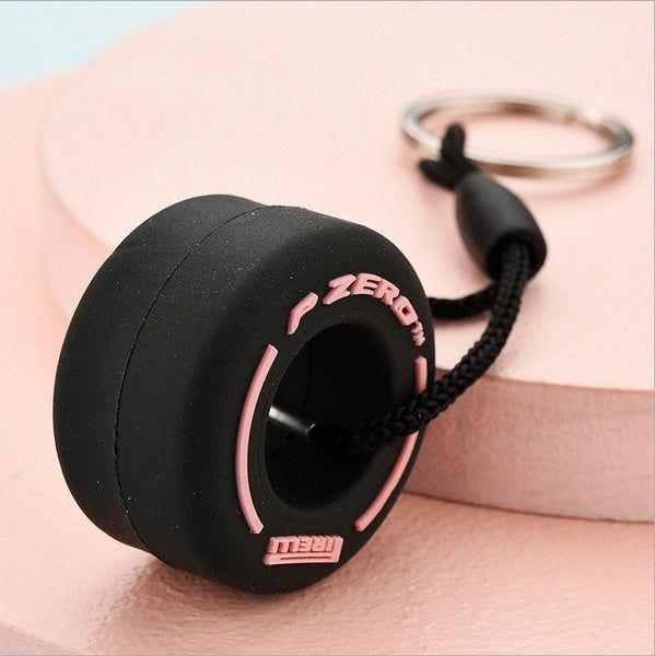 Creative F1 Tire Keychain Rubber Small