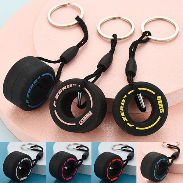 Creative F1 Tire Keychain Rubber Small