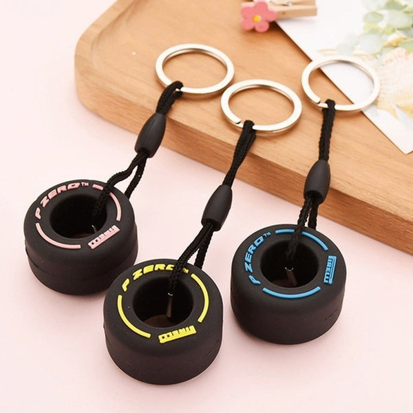 Creative F1 Tire Keychain Rubber Small