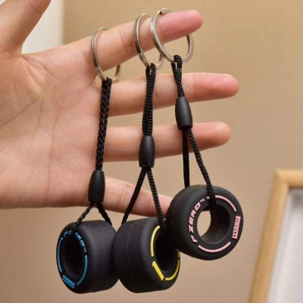 Creative F1 Tire Keychain Rubber Small