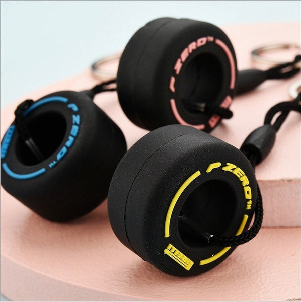 Creative F1 Tire Keychain Rubber Small