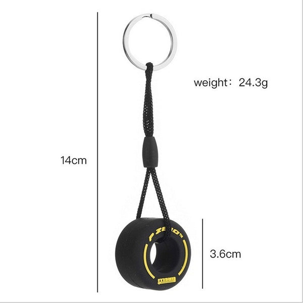 Creative F1 Tire Keychain Rubber Small