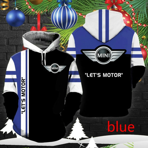 Winter & Autumn Fashion Mini Cooper Let's Motor Printed Round-Neck Long Sleeved Unisex