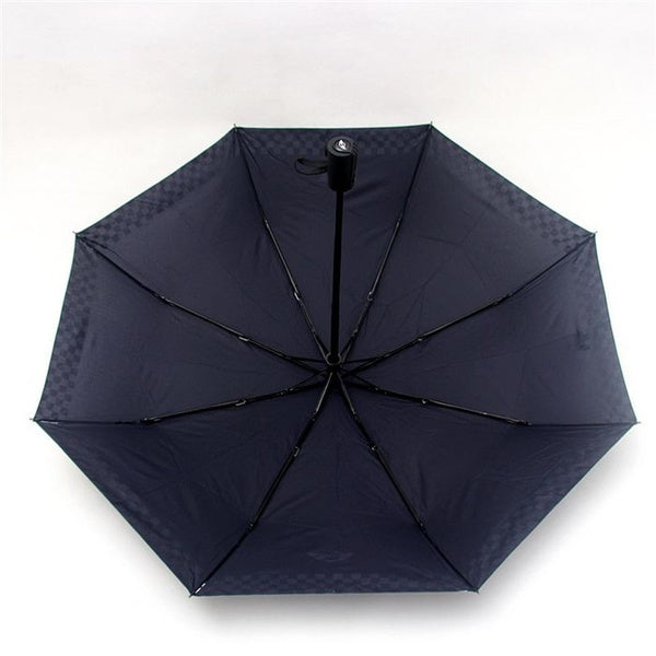 Black Checkered Automatic Folding Umbrella for BMW MINI Cooper