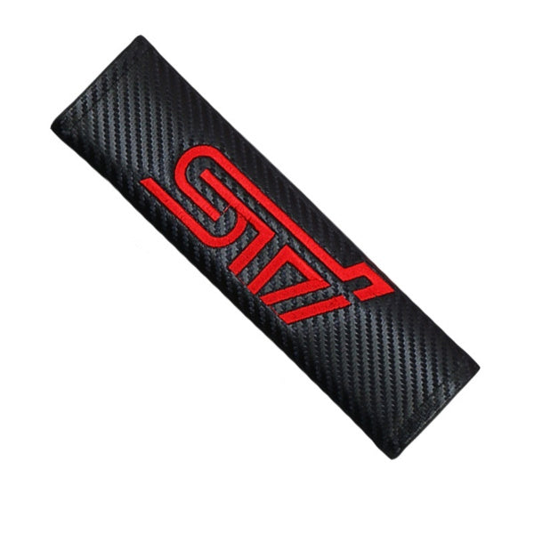 Seat Belt Shoulder Pads for Comfort, Embroidered Logo Leather Car
